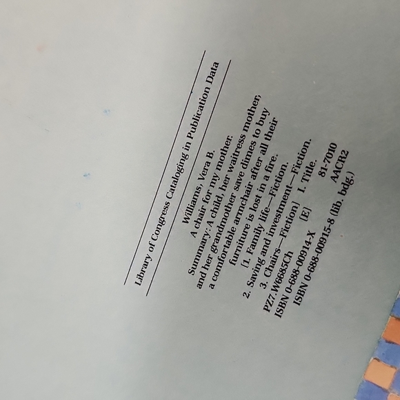 A chair for my mother a a caldecott honor book kids book - Picture 5 of 7